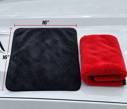 Marrero’s Garage Premium Microfiber Towels – 3 Pack | 410 GSM | 16x16